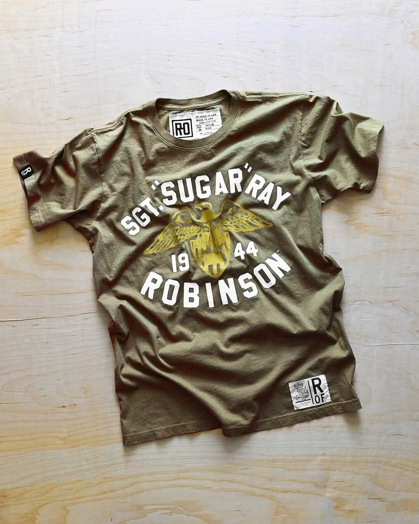 Sugar Ray Robinson Army Boxing Olive Tee