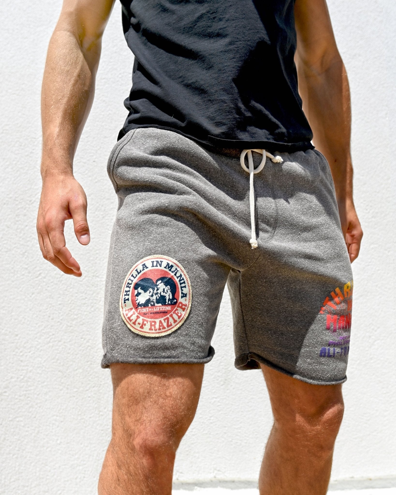 of in Fight Tribute Roots Shorts Grey Thrilla Manila -