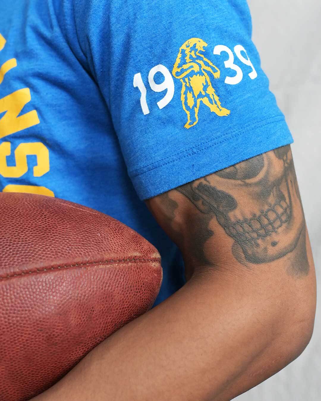 UCLA - Jackie Robinson Football Blue Tee - Roots of Fight