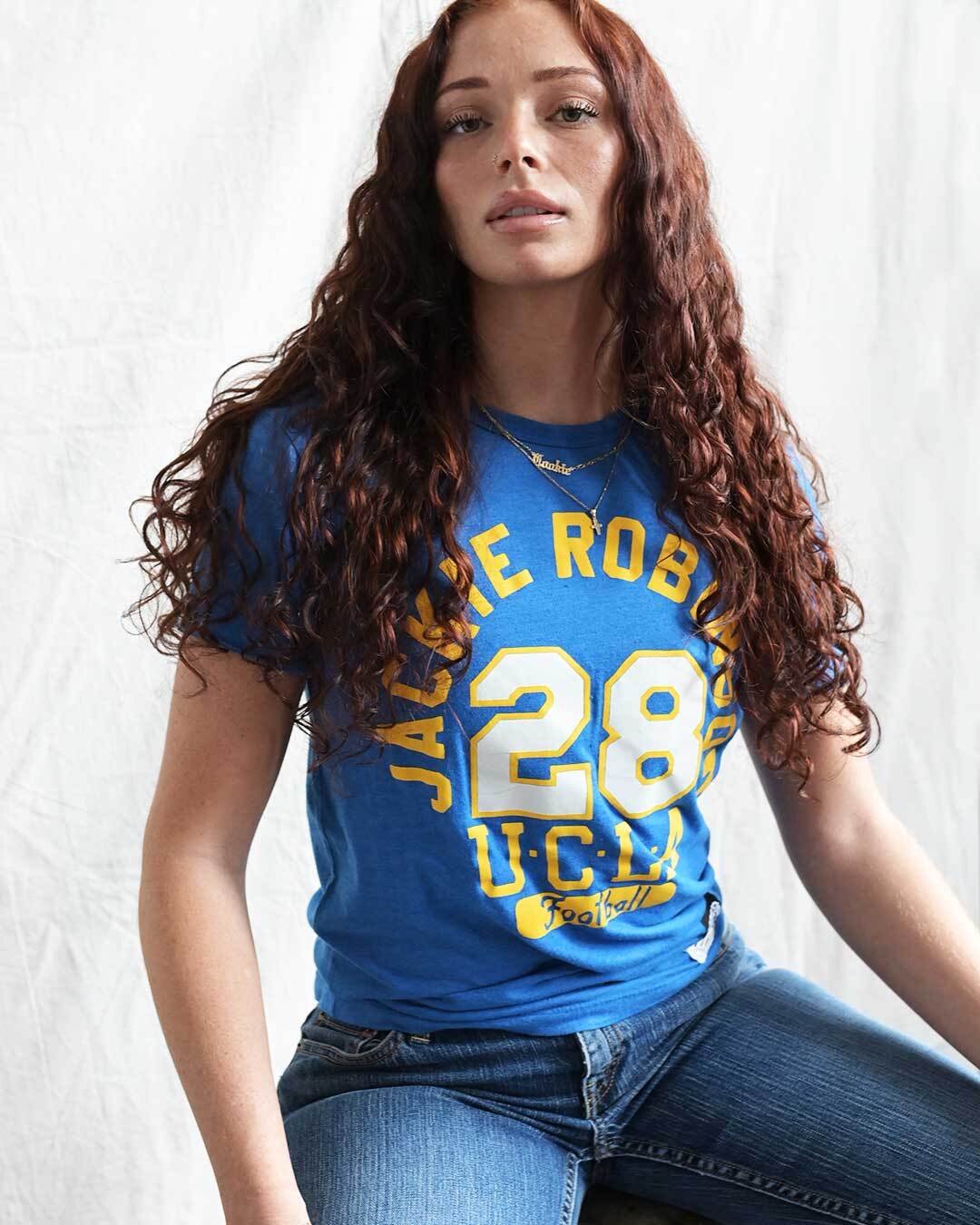 UCLA - Jackie Robinson Football Blue Tee - Roots of Fight